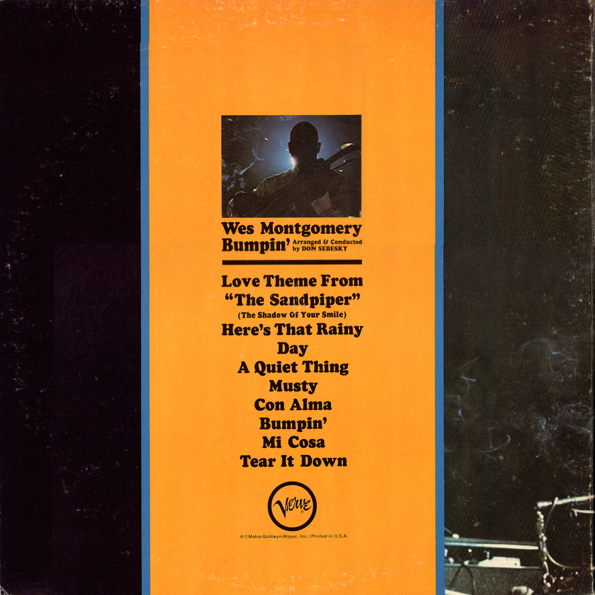 Wes Montgomery - Bumpin' - Back cover
